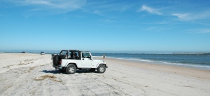 We parked the jeep and walked the beach a couple times on our stay.