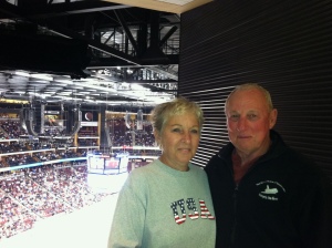 Arizona Coyotes hockey game during one of our stops in Cave
